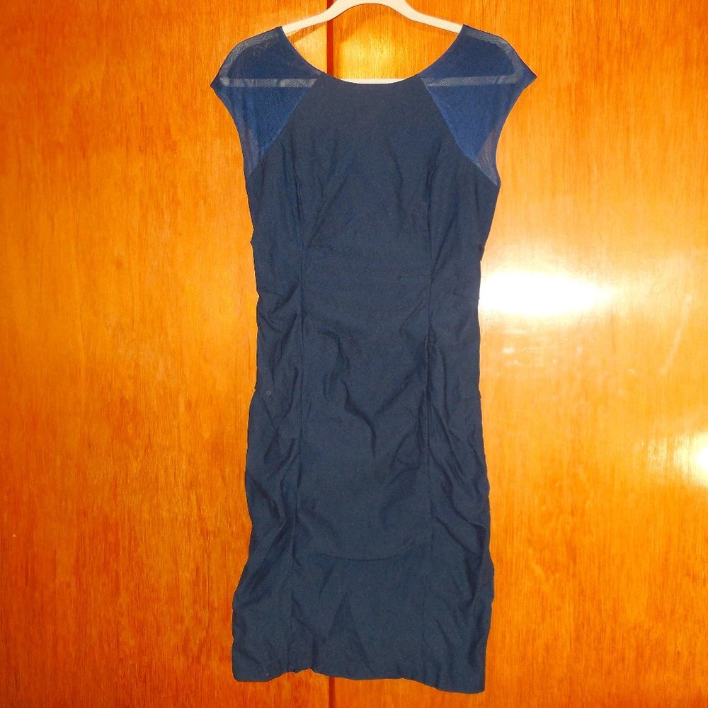 3 for $24, Pompous studios navy blue, fitted, ruched, dress, size 14